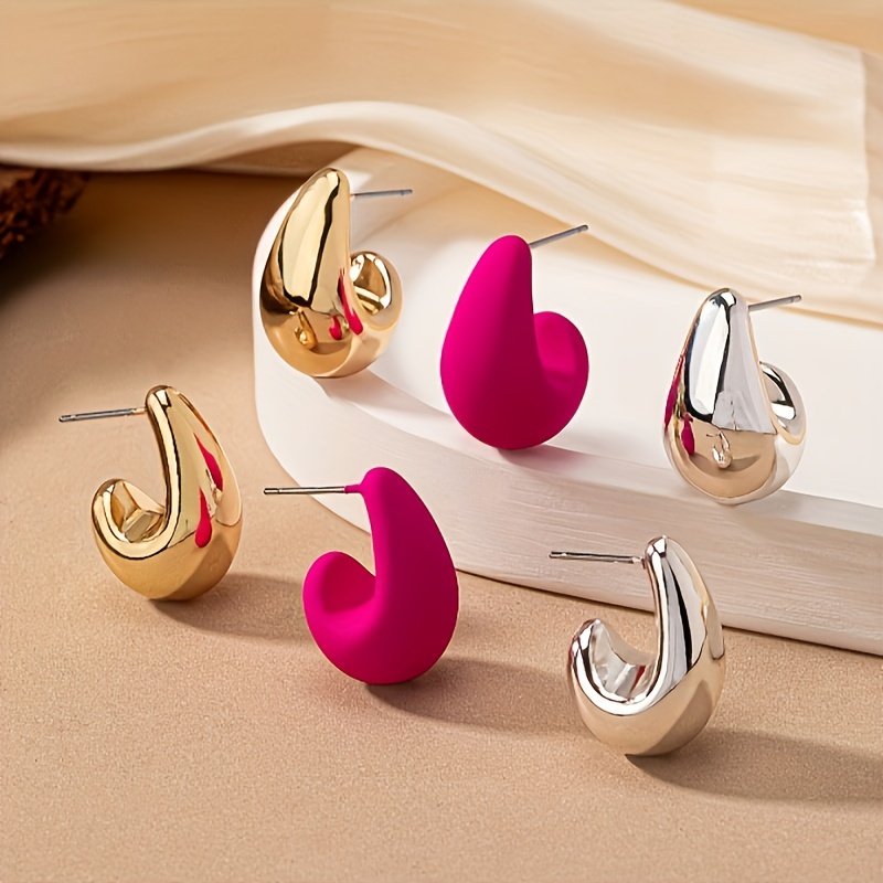 Stylish Teardrop Stud Earrings for Versatile Party Look